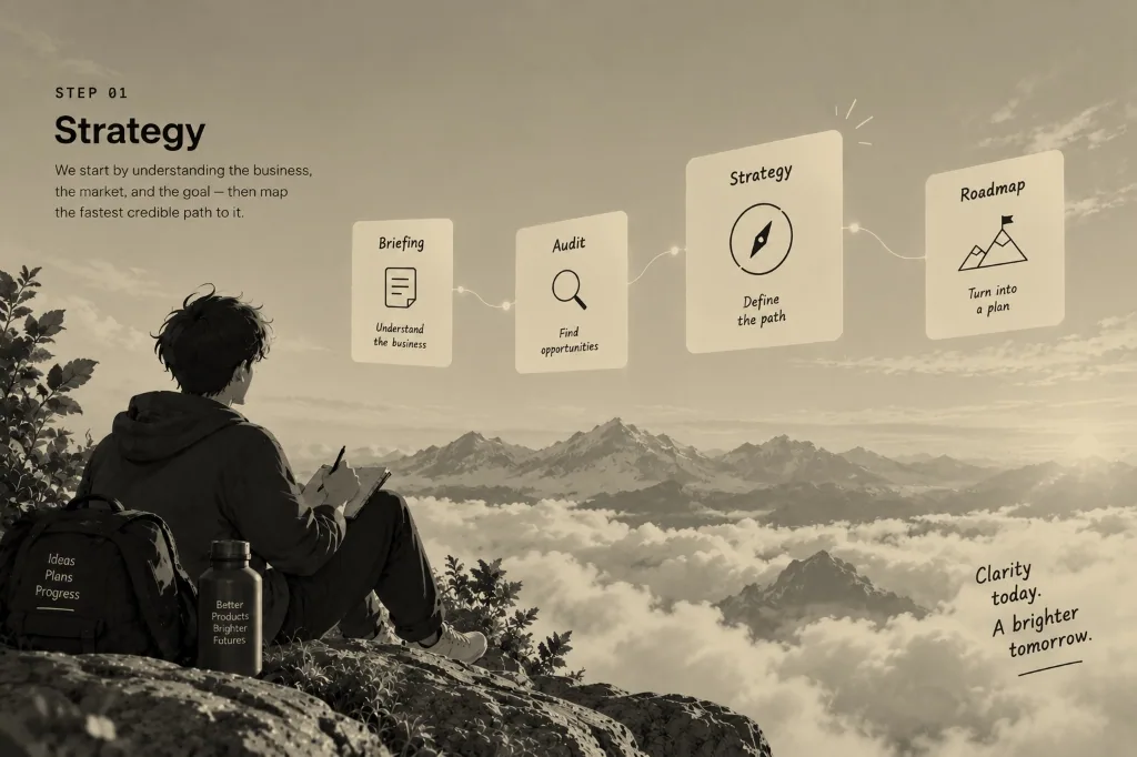 Step 01: Strategy — Briefing, Audit, Strategy, Roadmap